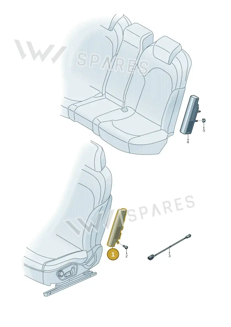 8W7880242H — Audi A5 Cabriolet (2016-2025) diagram 849880200, position 1
