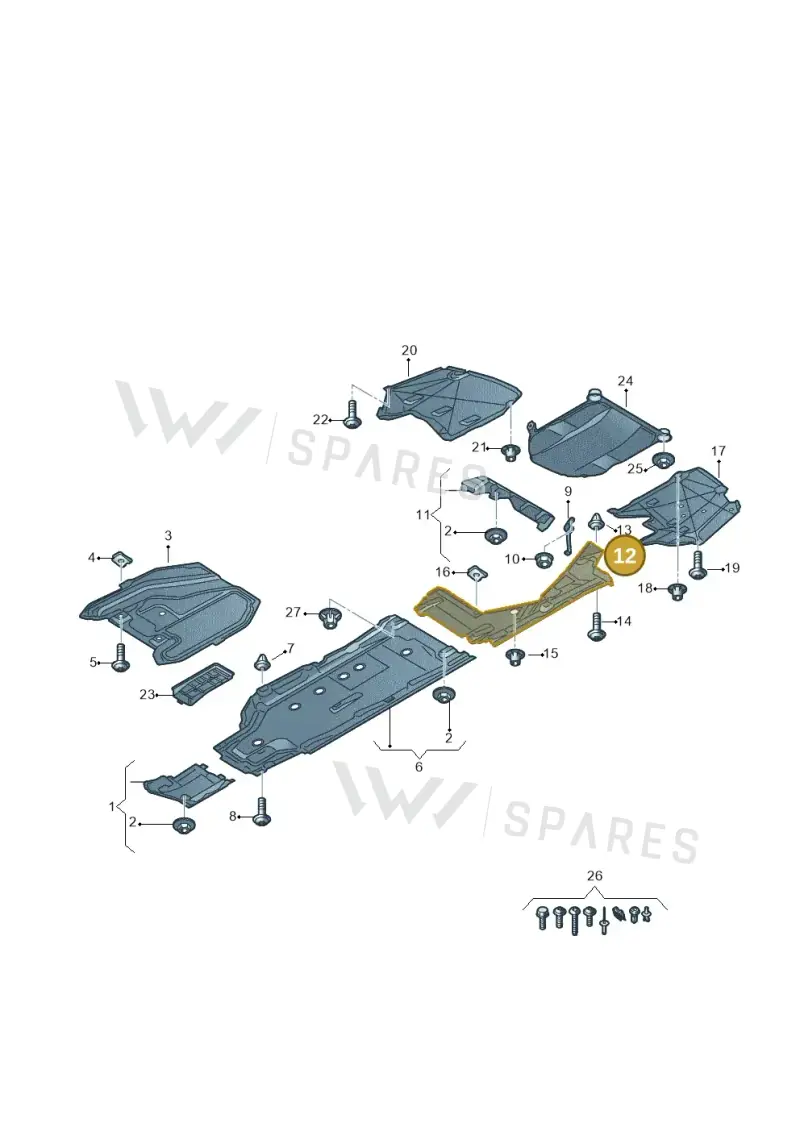 8W8825216D — Audi A5 Sportback (2016-2025) diagram 849825000, position 12