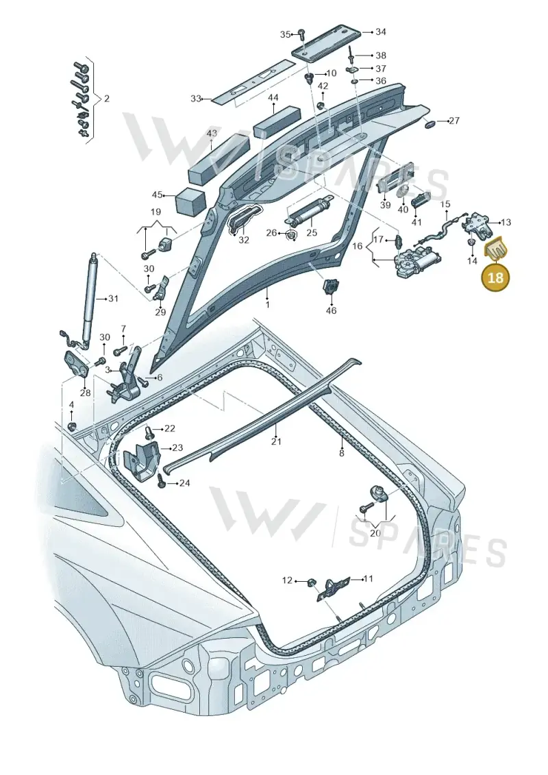 8W8827520 — Audi RS7 Sportback (2019-2025) diagram 435827000, position 18