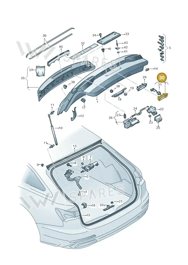 8W8827566E — Audi A6 2.0 (2018-) diagram 430827010, position 30
