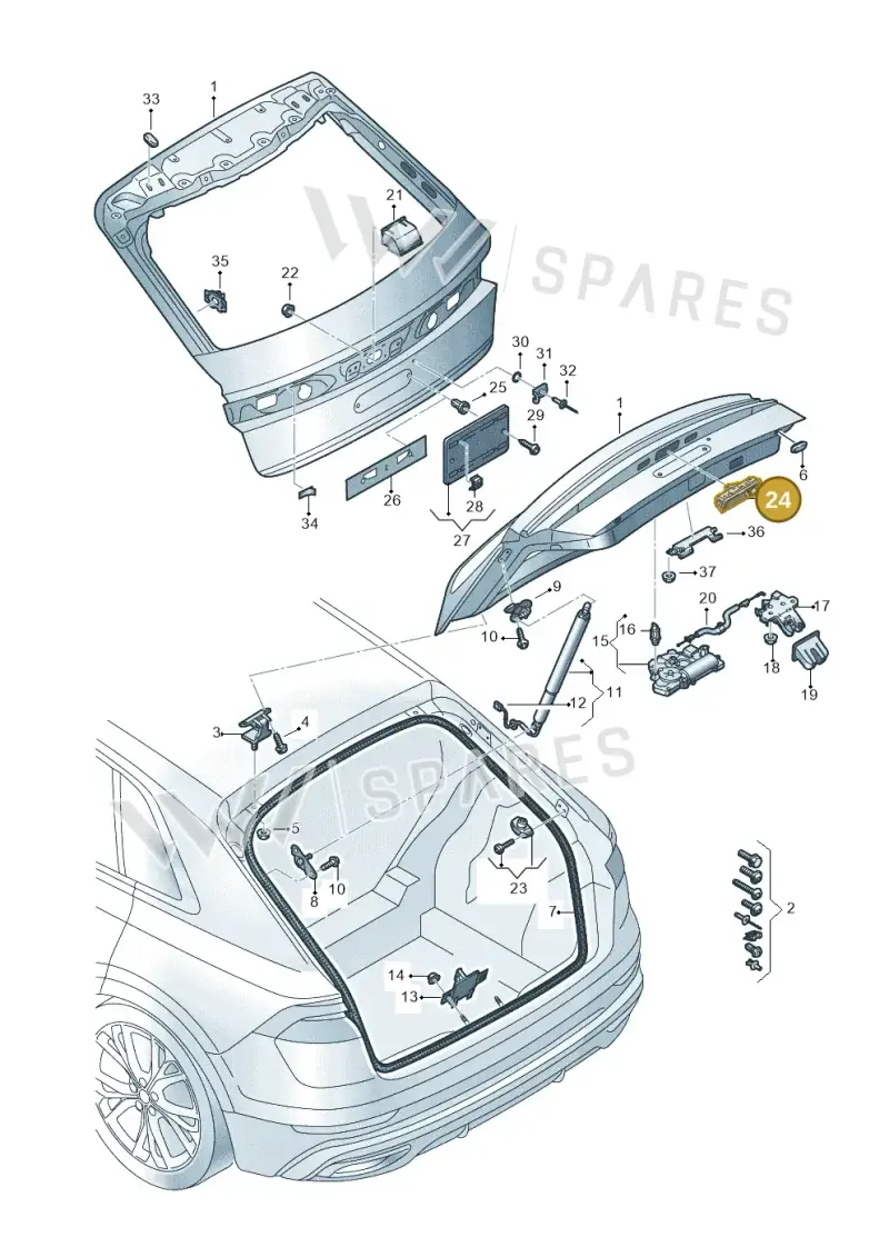 8W8827566E — Audi RS Q8 Quattro (2019-) diagram 429827000, position 24