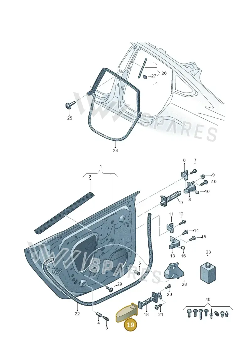 8W8839267 — Audi RS5 Sportback (2017-2025) diagram 897833100, position 19