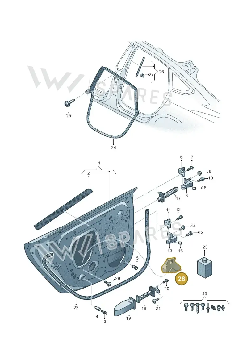 8W8839842A — Audi RS5 Sportback (2017-2025) diagram 897833100, position 28
