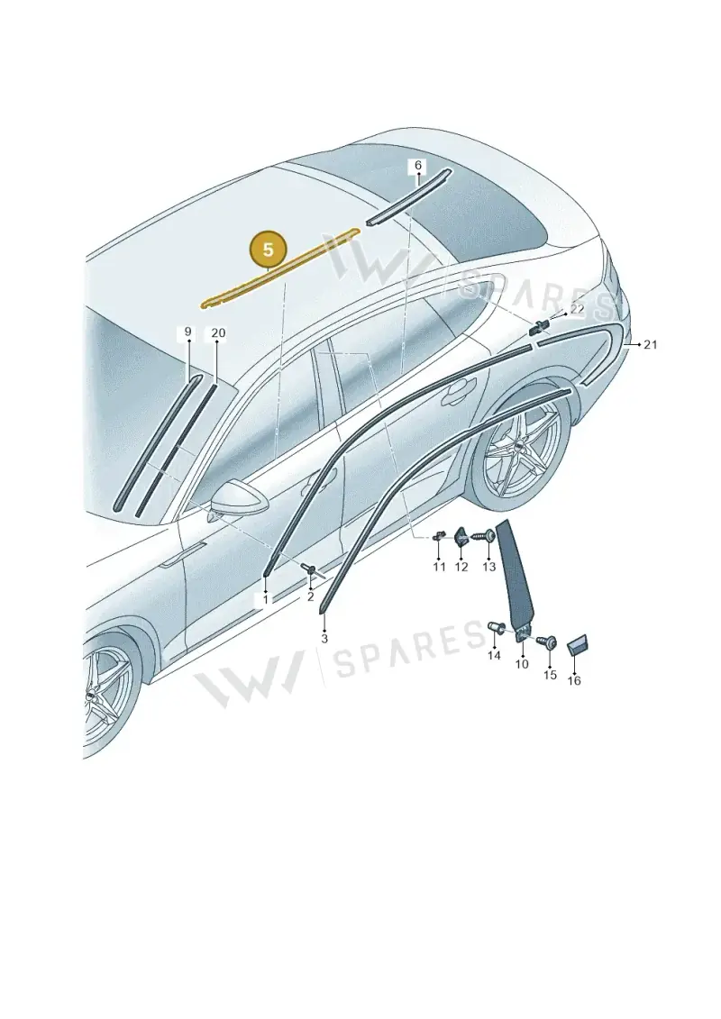 8W8853284B1L1 — Audi RS5 Sportback (2017-2025) diagram 897853150, position 5