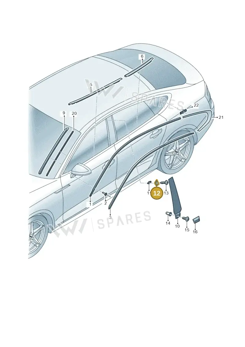 8W8853587 — Audi RS5 Sportback (2017-2025) diagram 897853150, position 12