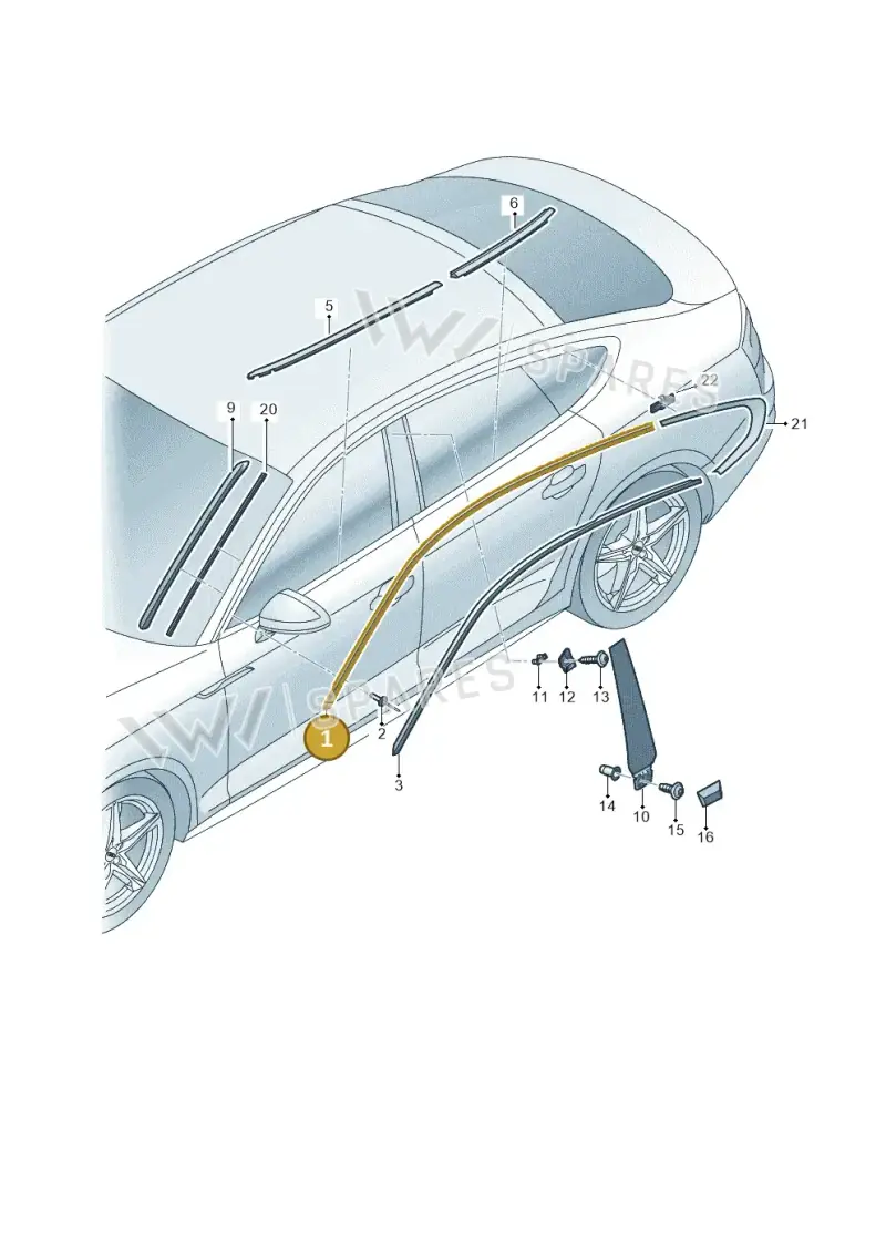 8W8853703CT94 — Audi A5 Sportback (2016-2025) diagram 897853150, position 1