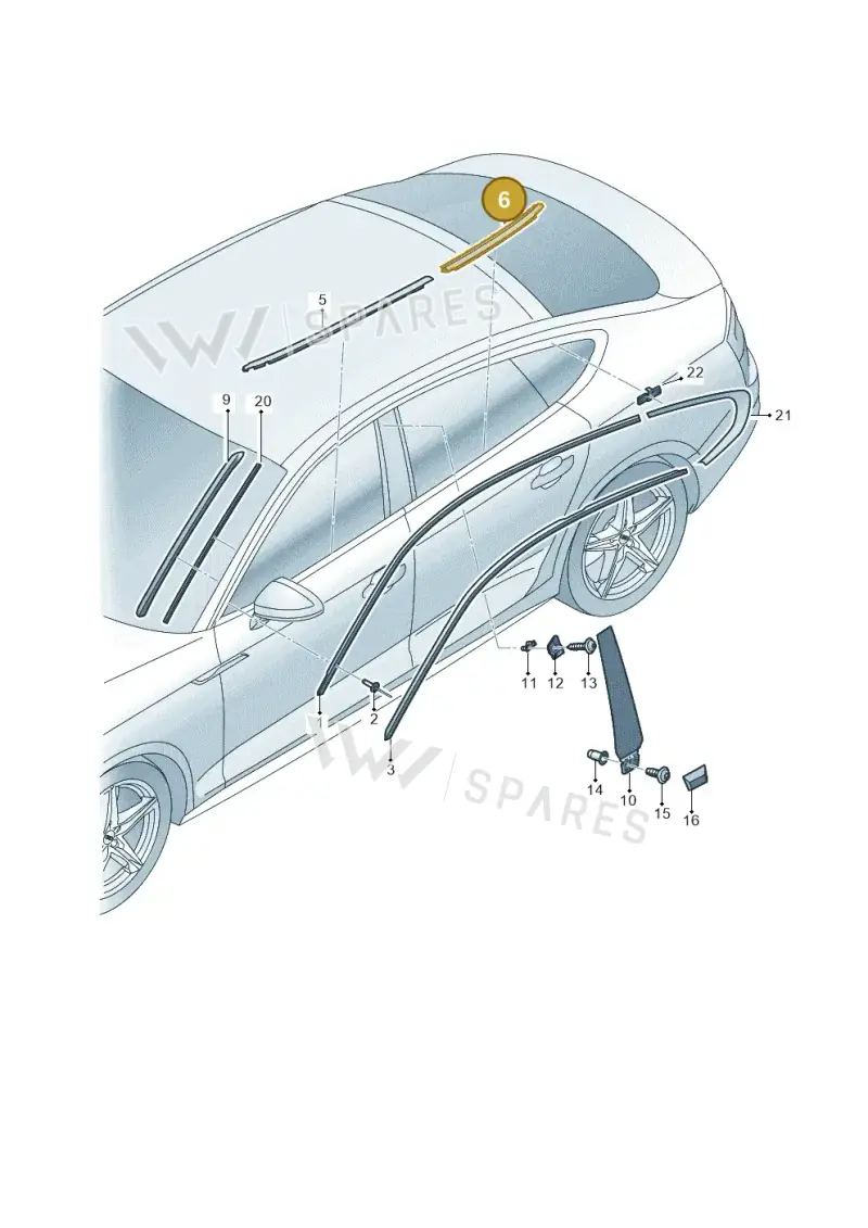 8W8853764CT94 — Audi A5 Sportback (2016-2020) diagram 897853150, position 6