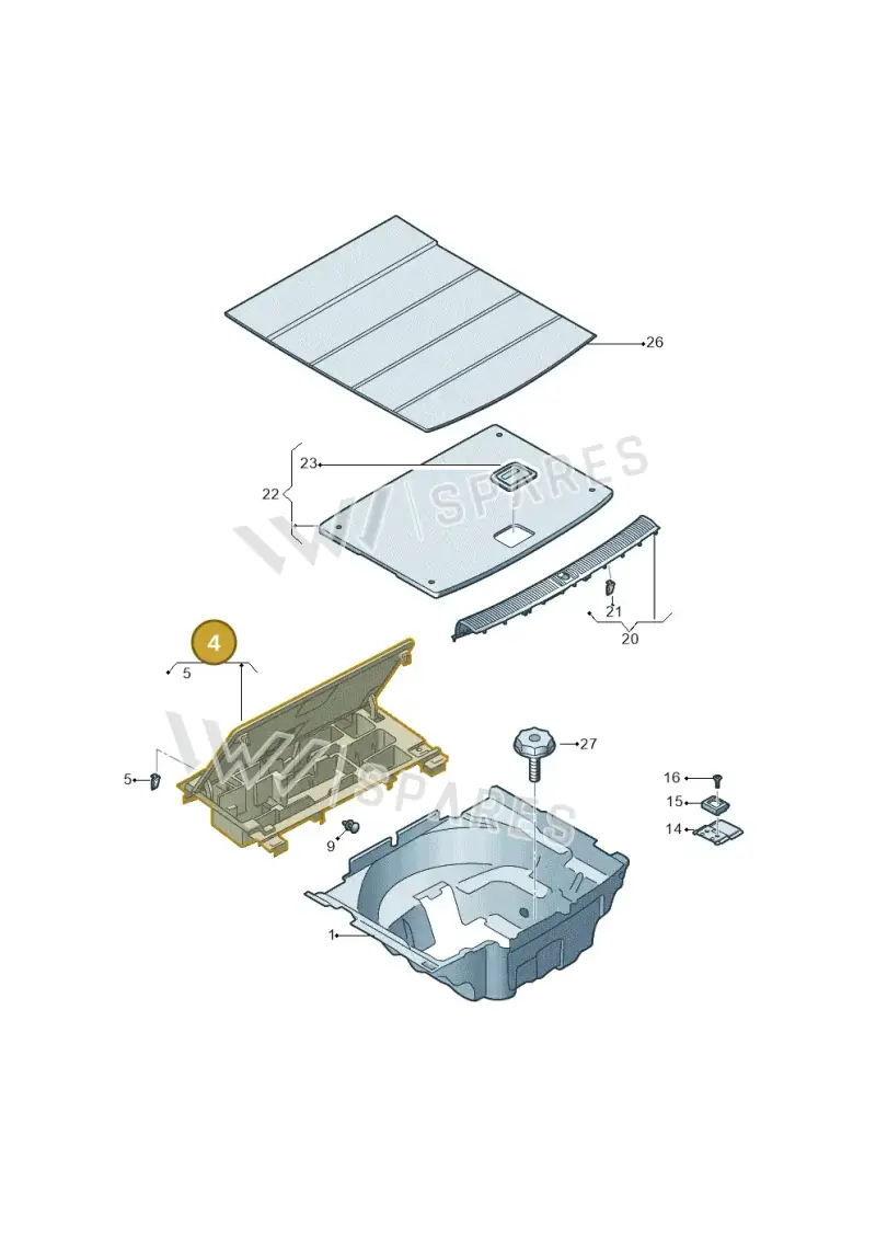 8W8863373B — Audi RS5 Sportback (2017-2025) diagram 847863095, position 4