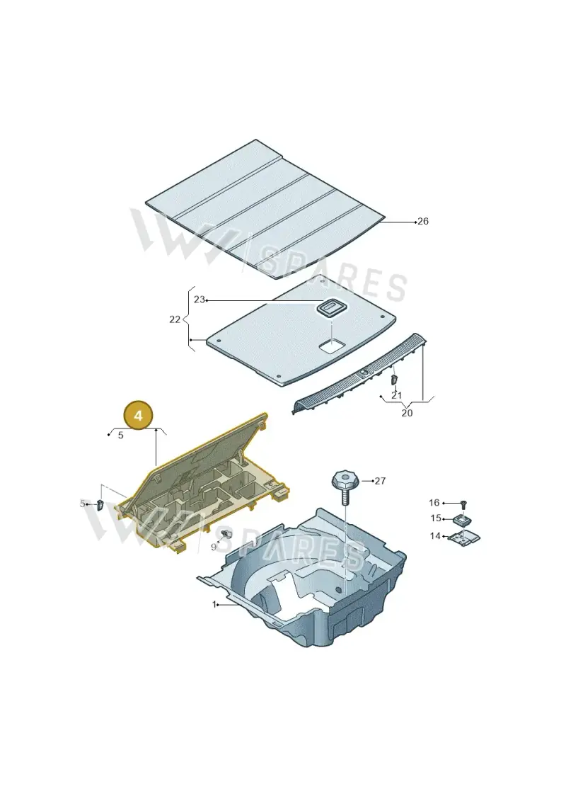 8W8863373C — Audi RS5 Sportback (2017-2025) diagram 847863095, position 4