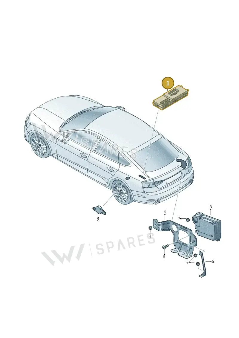 8W8959107B — Audi RS5 Sportback (2017-2025) diagram 897959400, position 1