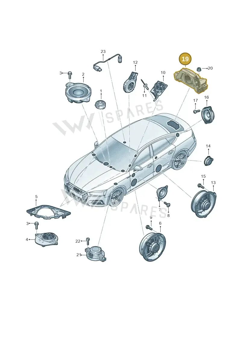 8W9035382B — Audi RS5 Sportback (2017-2025) diagram 897035360, position 19