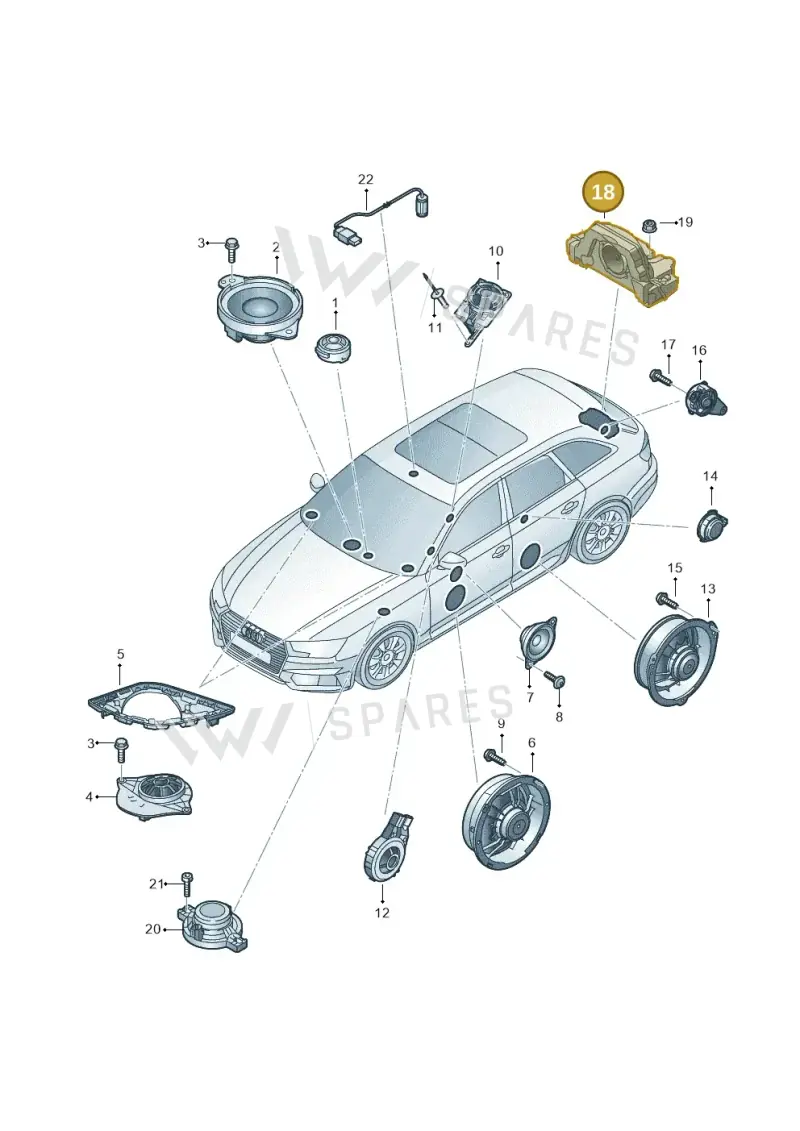 8W9035382B — Audi RS4 Avant (2017-2025) diagram 849035360, position 18