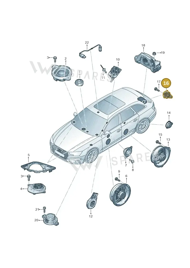 8W9035454 — Audi RS4 Avant (2017-2025) diagram 849035360, position 16