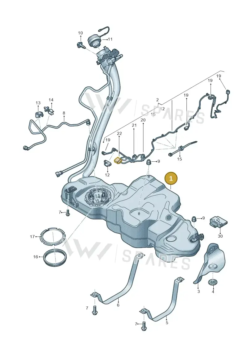 8W9201055A — Audi A4 (2015-2025) diagram 849201420, position 1