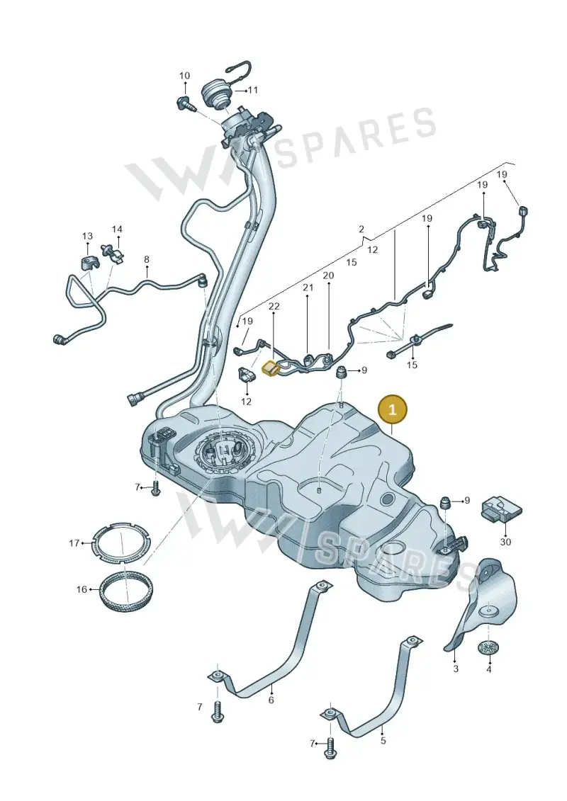 8W9201055 — Audi A4 (2015-2025) diagram 849201420, position 1