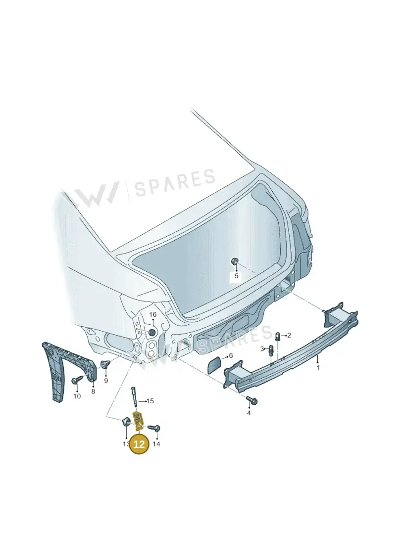 8W9807889C — Audi RS4 Avant (2017-2025) diagram 847807500, position 12