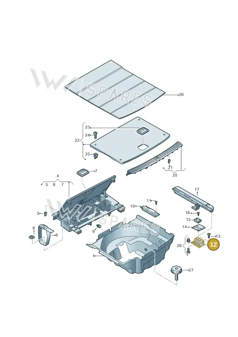 8W9813985B — Audi A5 Sportback (2016-2025) diagram 897863850, position 12