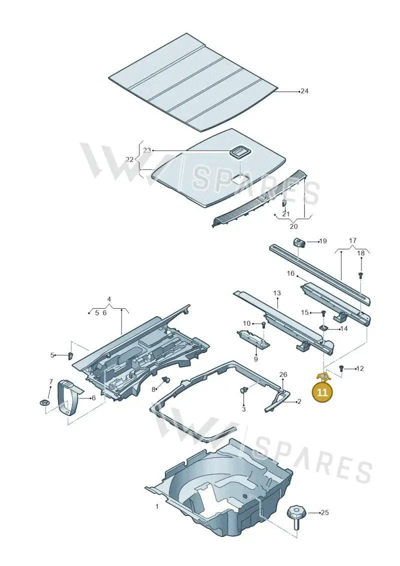 8W9813985 — Audi RS4 Avant (2017-2025) diagram 849863850, position 11
