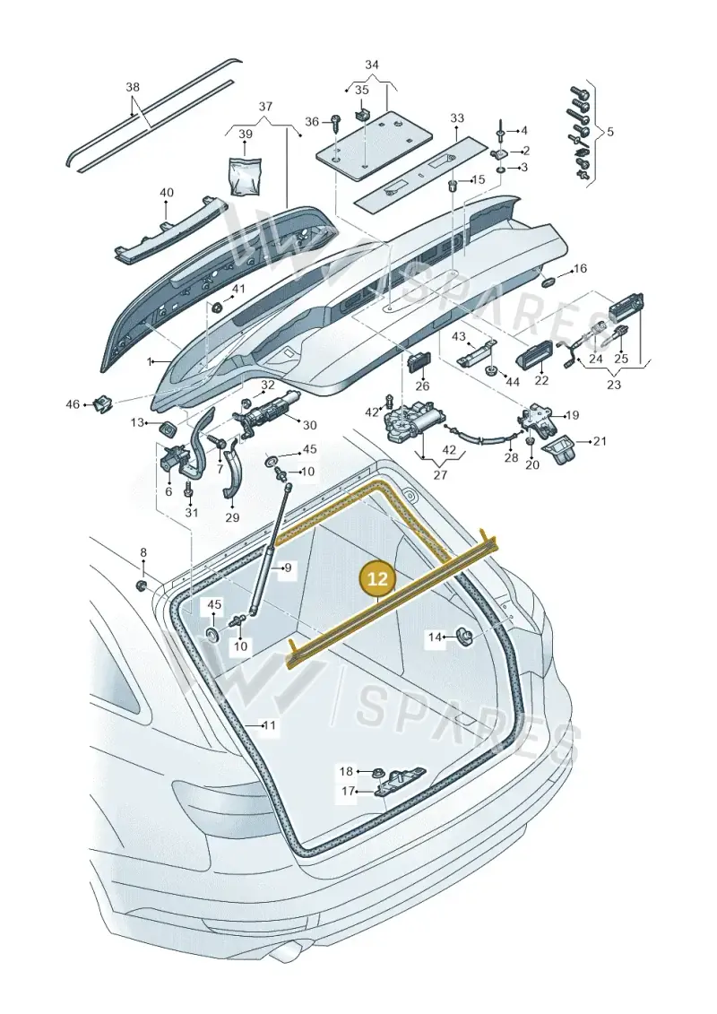 8W9827229 — Audi RS4 Avant (2017-) diagram 849827100, position 12