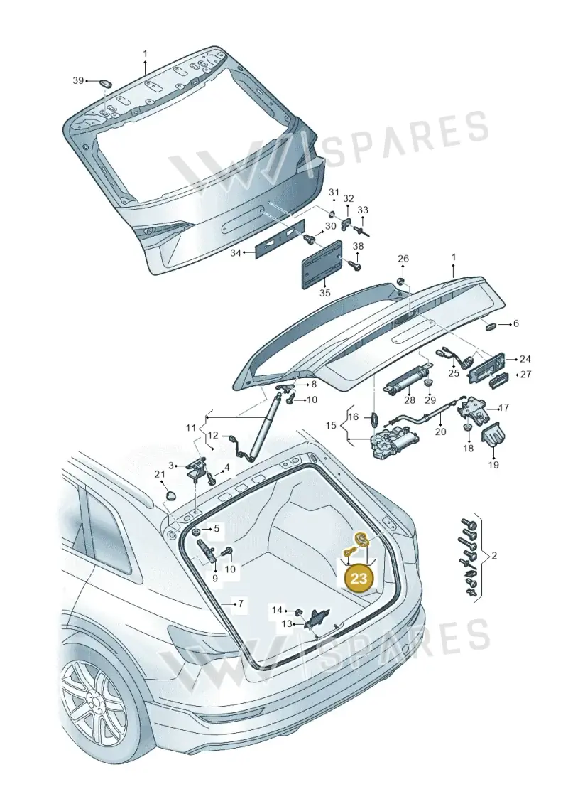 8W9827239F — Audi Q8 e-tron (2018-2025) diagram 586827000, position 23