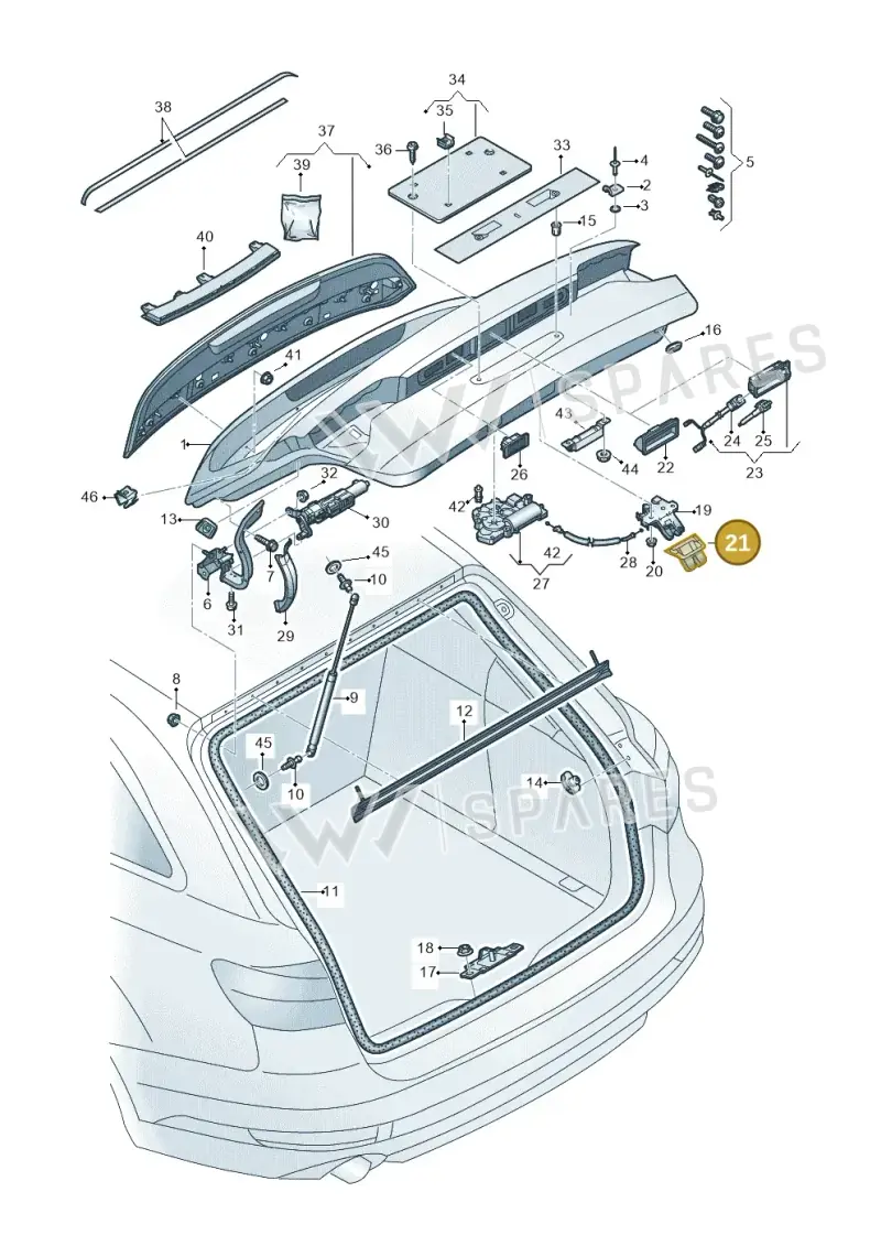 8W98275209B9 — Audi RS4 Avant (2017-2025) diagram 849827100, position 21