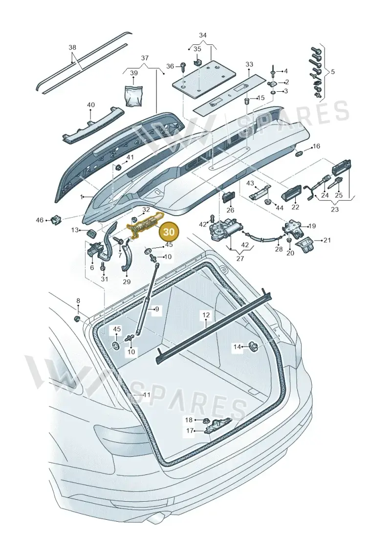 8W9827851E — Audi A4 (2015-2025) diagram 849827100, position 30