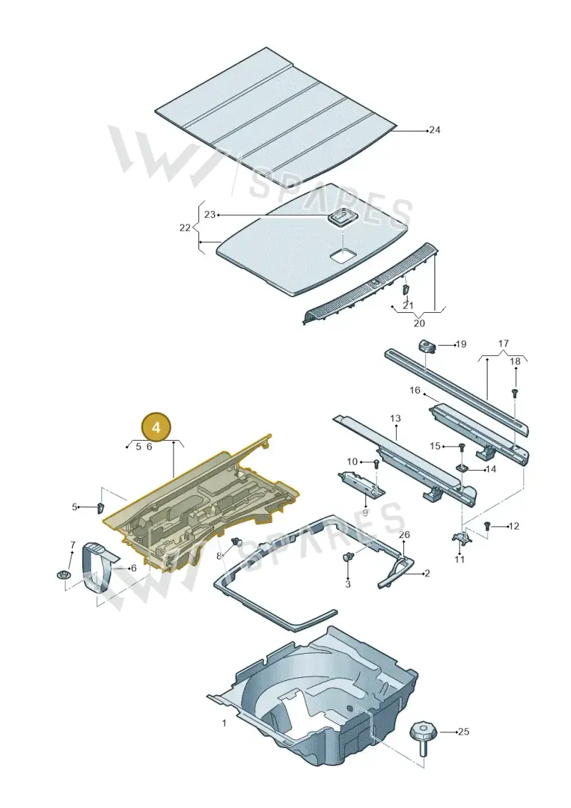 8W9861486HGW8 — Audi A4 (2015-2025) diagram 849863850, position 4