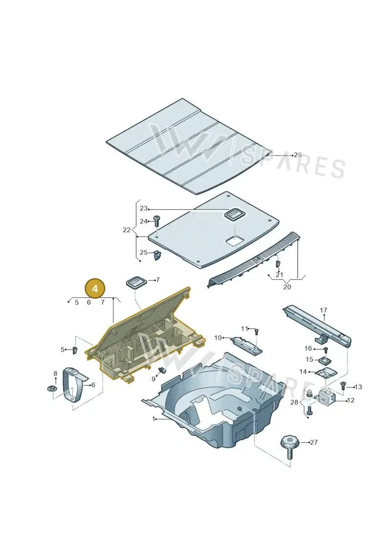 8W9861486HGW8 — Audi A5 Sportback (2016-2025) diagram 897863850, position 4