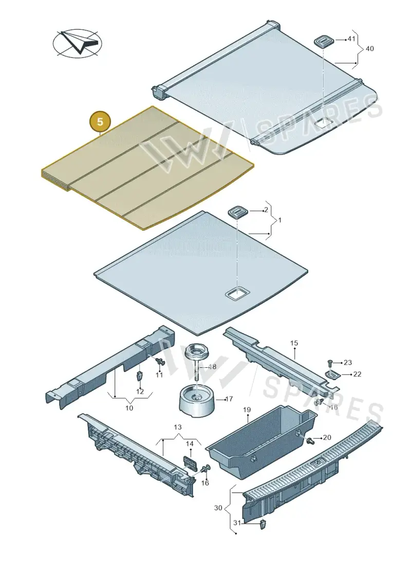 8W9862559A94H — Audi Q8 e-tron (2018-2025) diagram 586863850, position 5