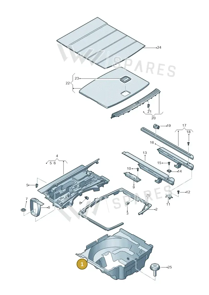 8W9863697G — Audi A4 (2015-2025) diagram 849863850, position 1