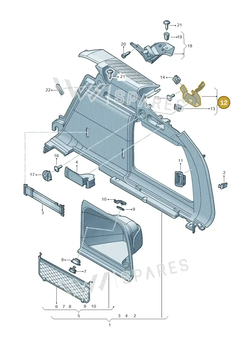 8W9864200 — Audi RS4 Avant (2017-2025) diagram 849863900, position 12