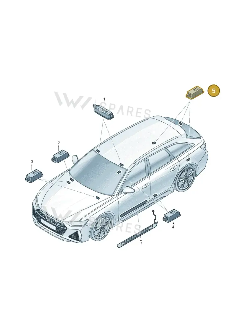 8W9947409 — Audi RS6 Avant (2019-2025) diagram 537947100, position 5
