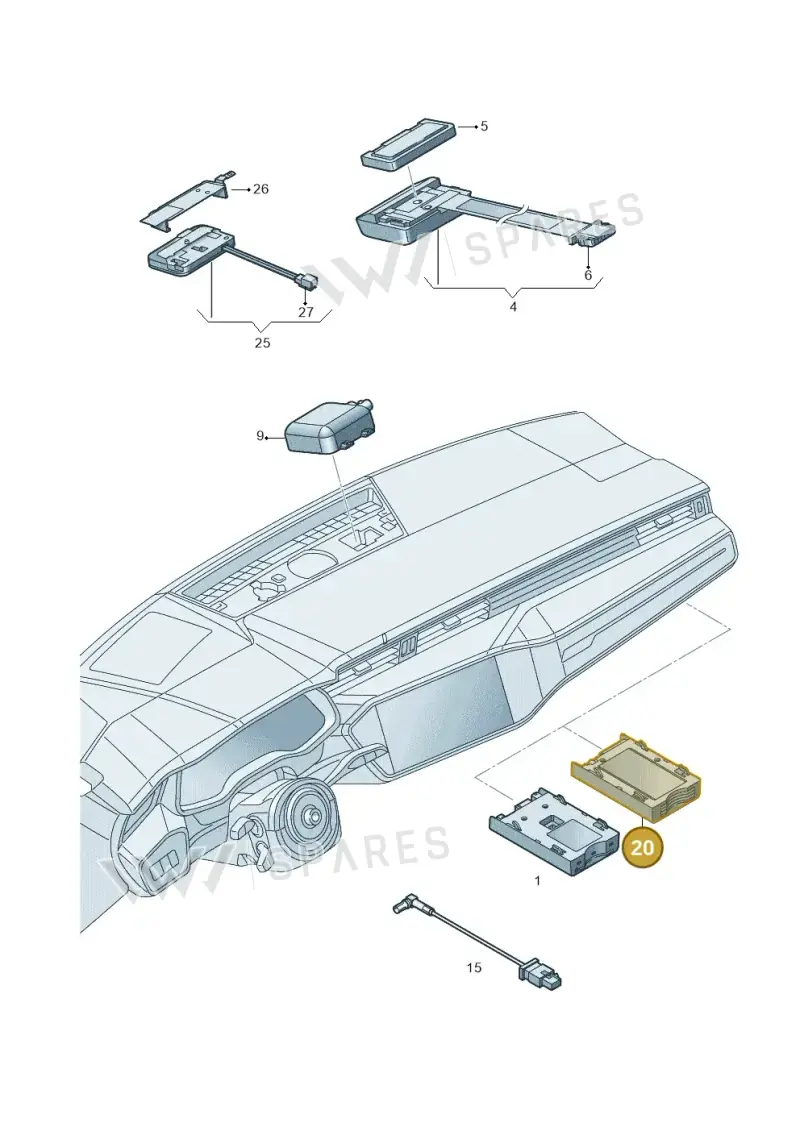 8WD919805 — Audi RS6 Avant (2019-2025) diagram 435035570, position 20