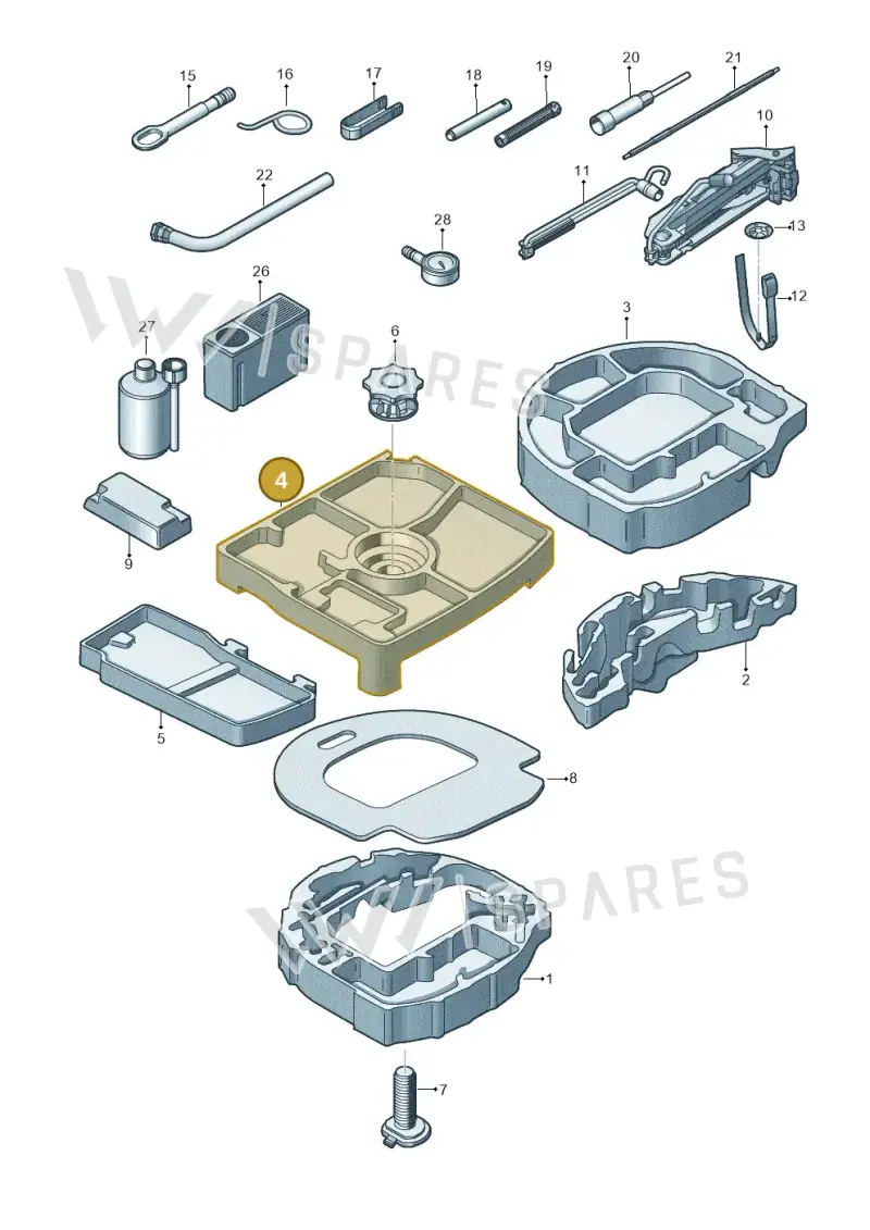 8X0012171C — Audi A1 Sportback (2014-2018) diagram 792011100, position 4