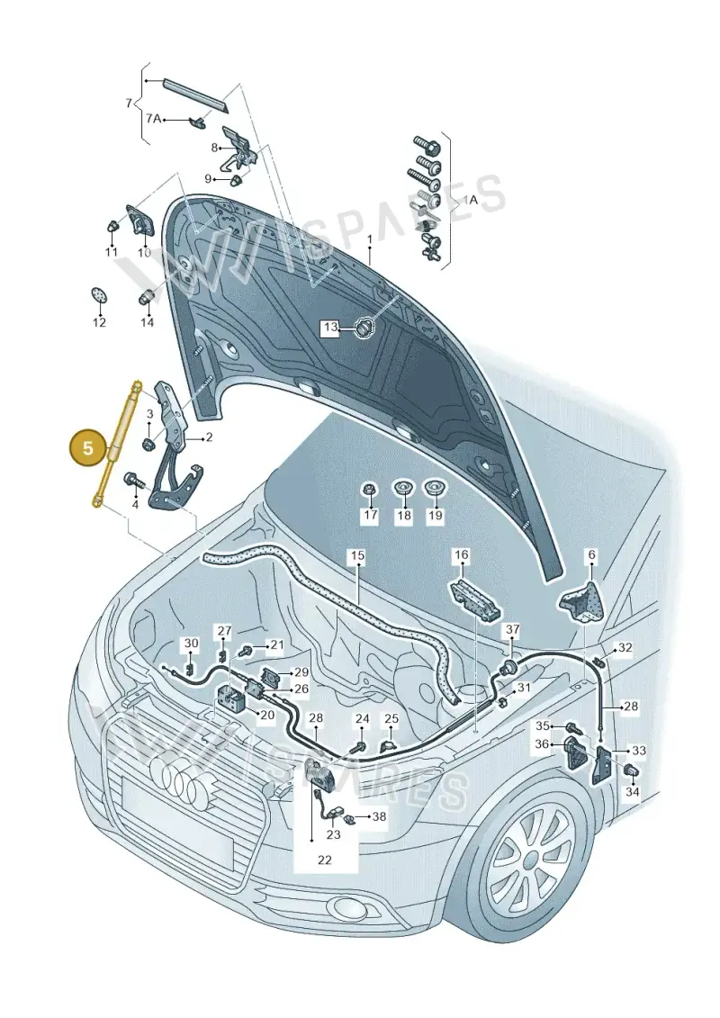 8X0823359 — Audi A1 Sportback (2014-2018) diagram 708823000, position 5