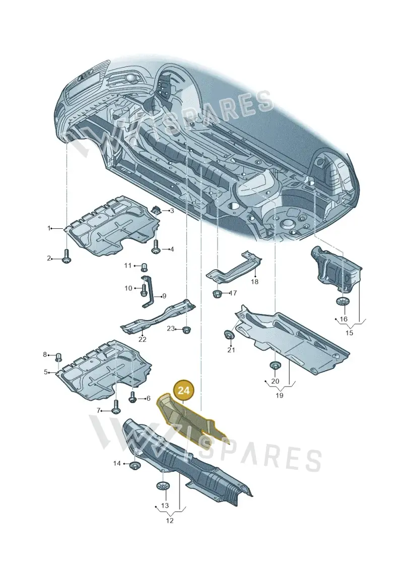 8X0825469A — Audi A1 Sportback (2014-2018) diagram 708825000, position 24