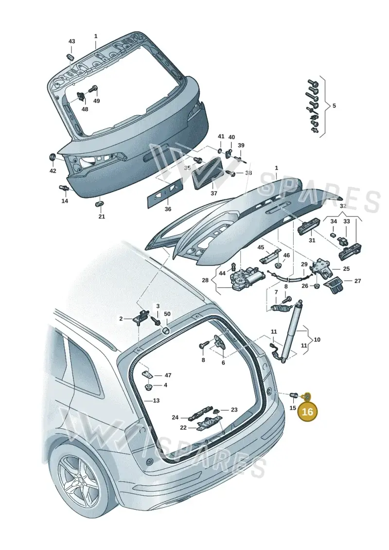 8X0827654 — Audi Q5 qu. 2.0 (2018-) diagram 896827001, position 16