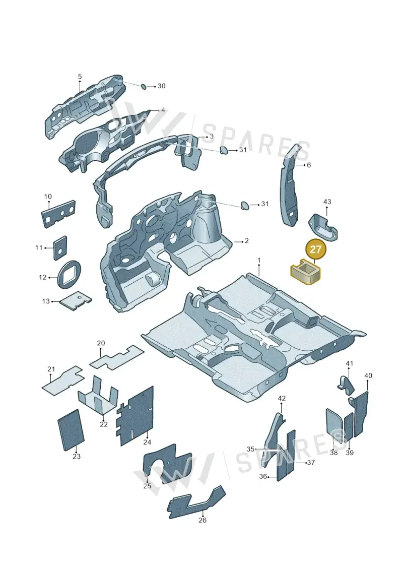 8X0863807 — SEAT Toledo (2015-2019) diagram 740863200, position 27