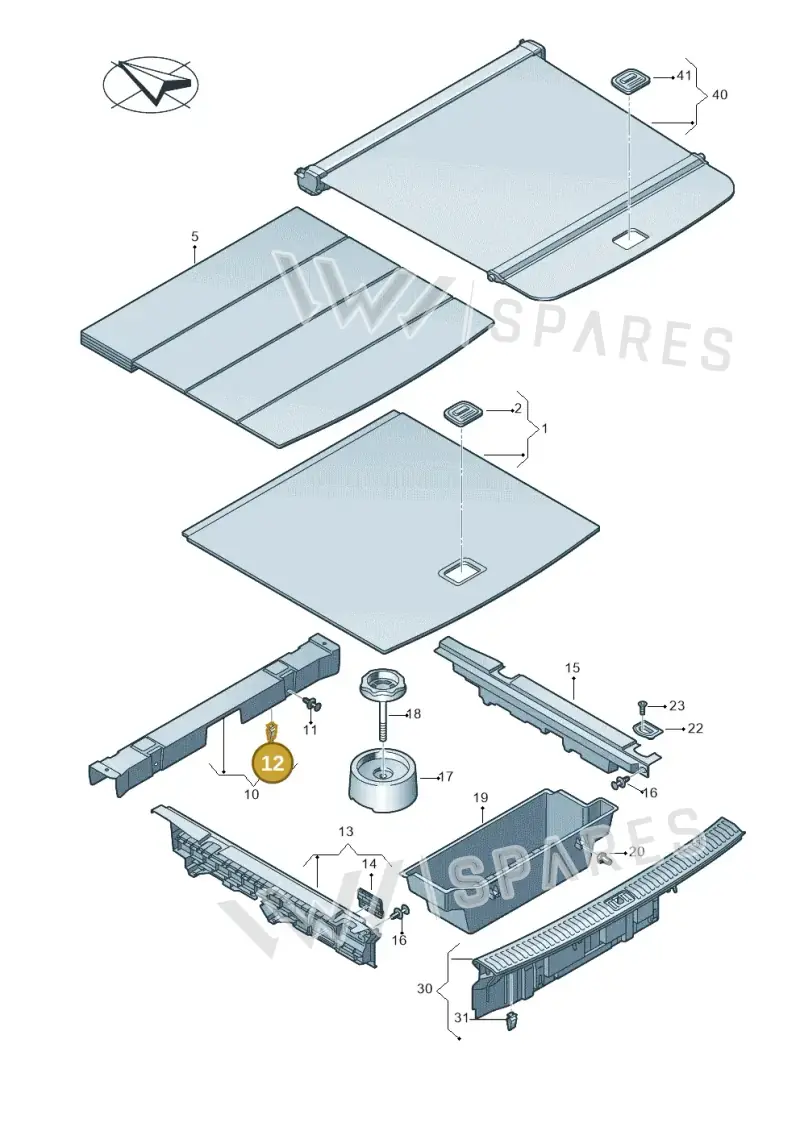 8X0867276 — Audi Q8 e-tron (2018-2020) diagram 586863850, position 12
