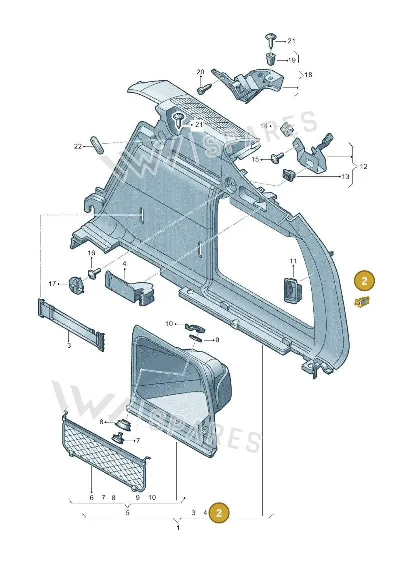 8X0867276 — Audi RS4 Avant (2017-) diagram 849863900, position 2