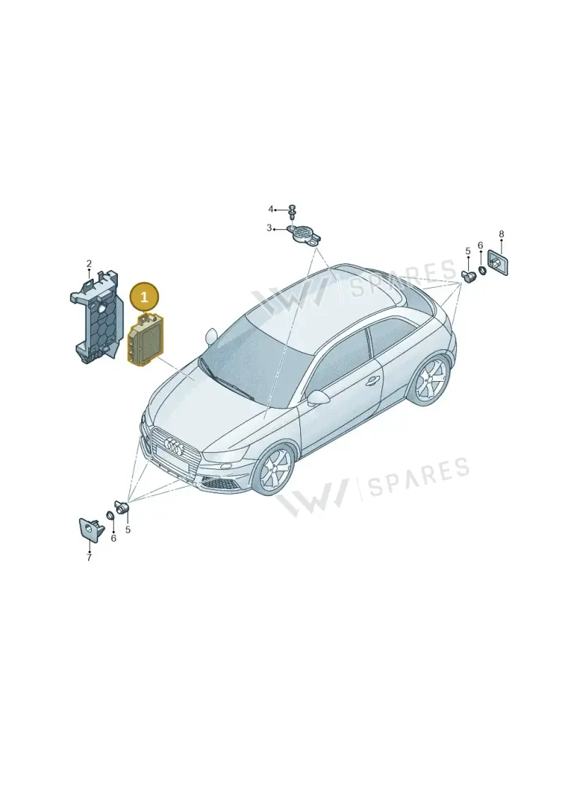 8X0919475AE — Audi A1 Sportback (2014-2018) diagram 792919200, position 1