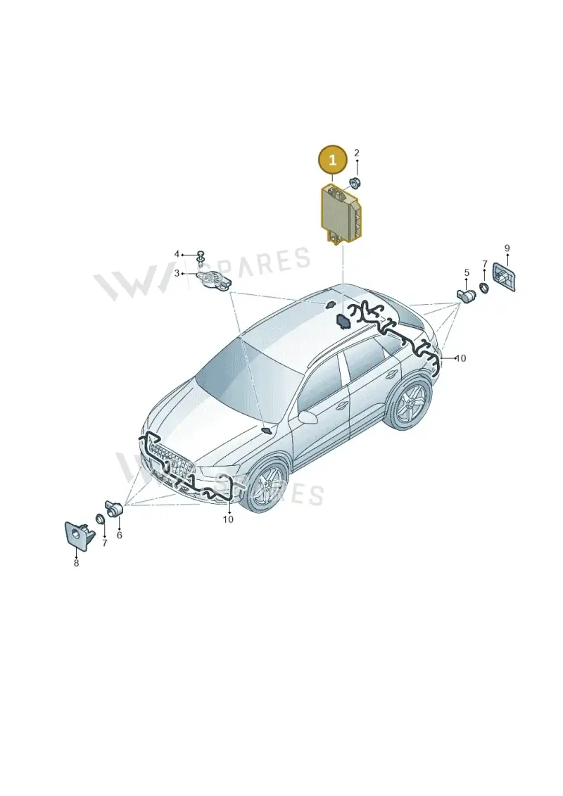 8X0919475AF — Audi Q3 (2014-2019) diagram 764919200, position 1