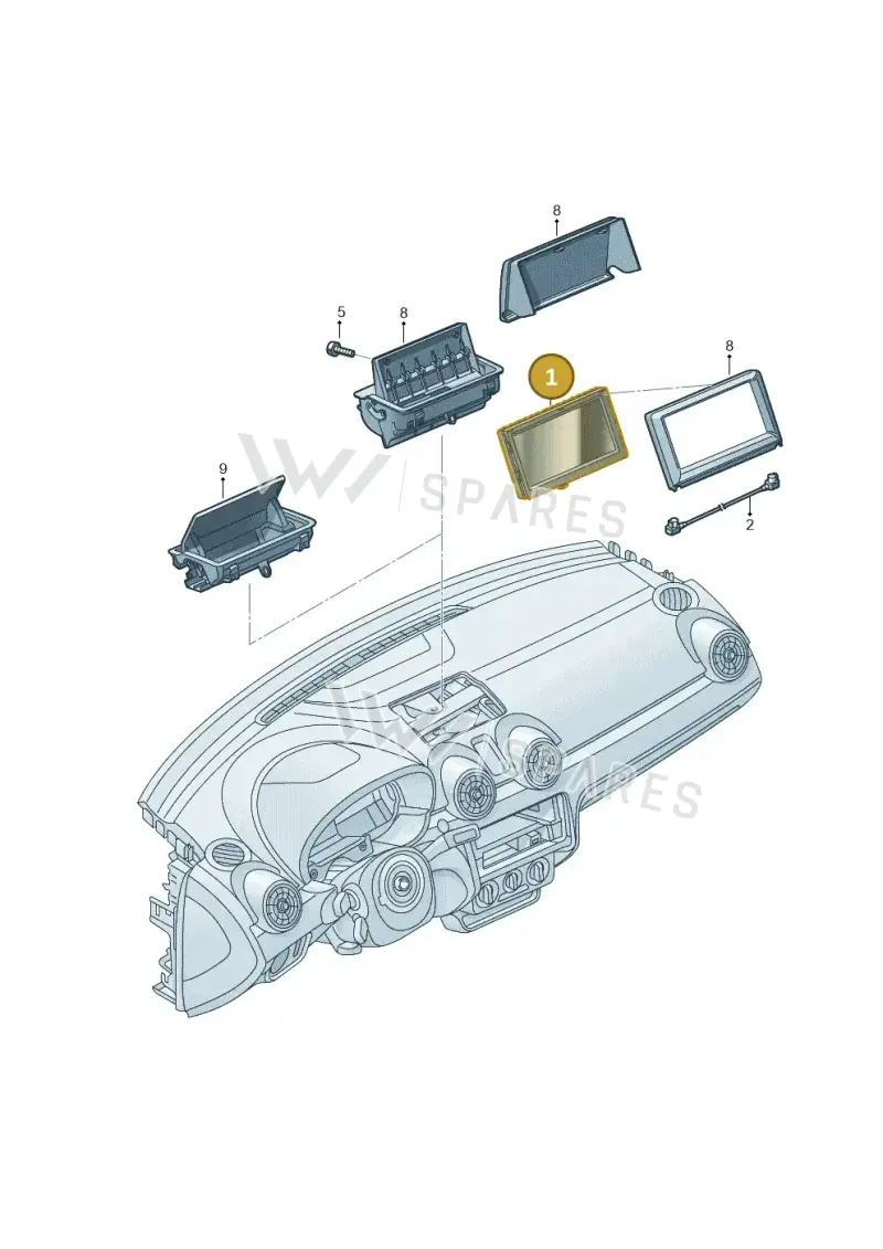 8X0919603B — Audi A1 Sportback (2014-2018) diagram 708919000, position 1