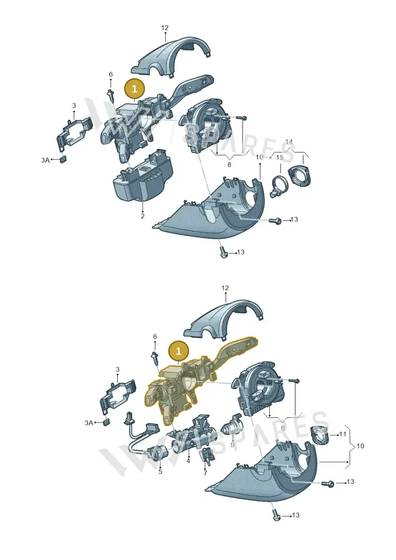 8X0953502D4PK — Audi Q3 (2014-2019) diagram 728905700, position 1
