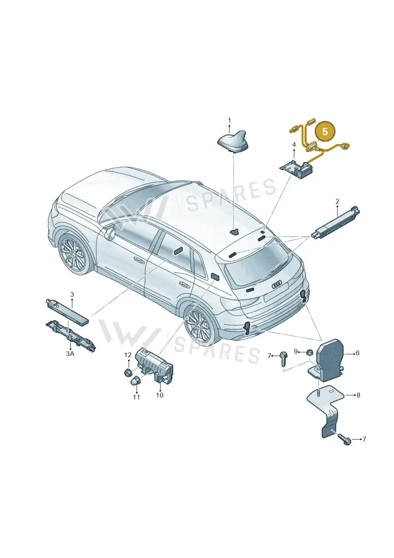 8X0971170 — Audi RS Q3 Sportback (2019-2024) diagram 597035100, position 5