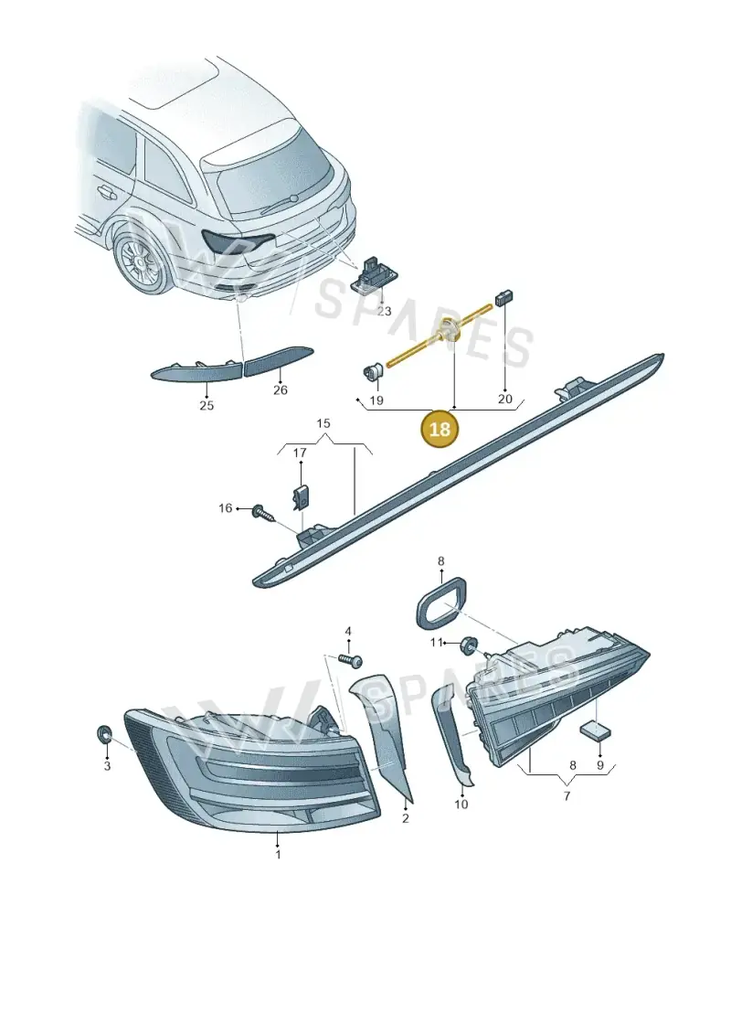 8X0971170 — Audi RS4 Avant (2017-2025) diagram 849945012, position 18