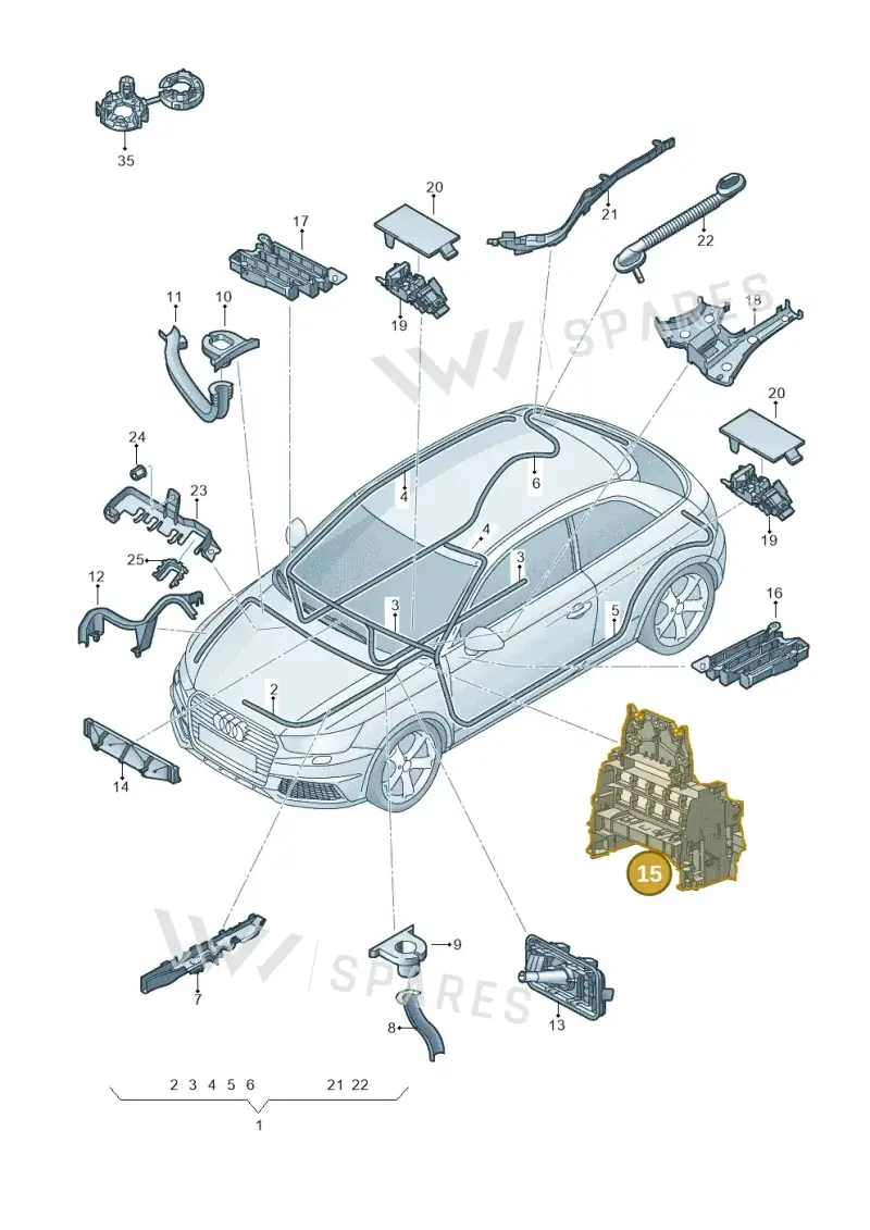 8X0971845C — Audi A1 Sportback (2014-2018) diagram 792971800, position 15