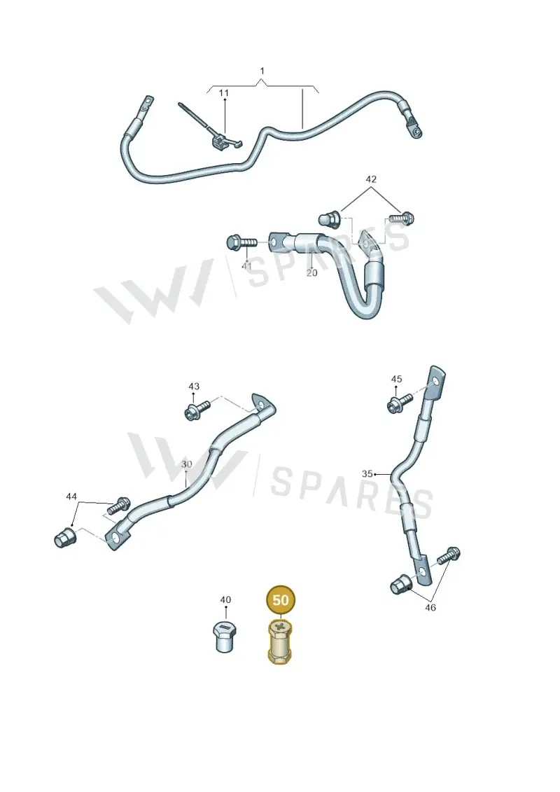 8X0972501 — Audi Q8 e-tron (2018-2025) diagram 586972000, position 50