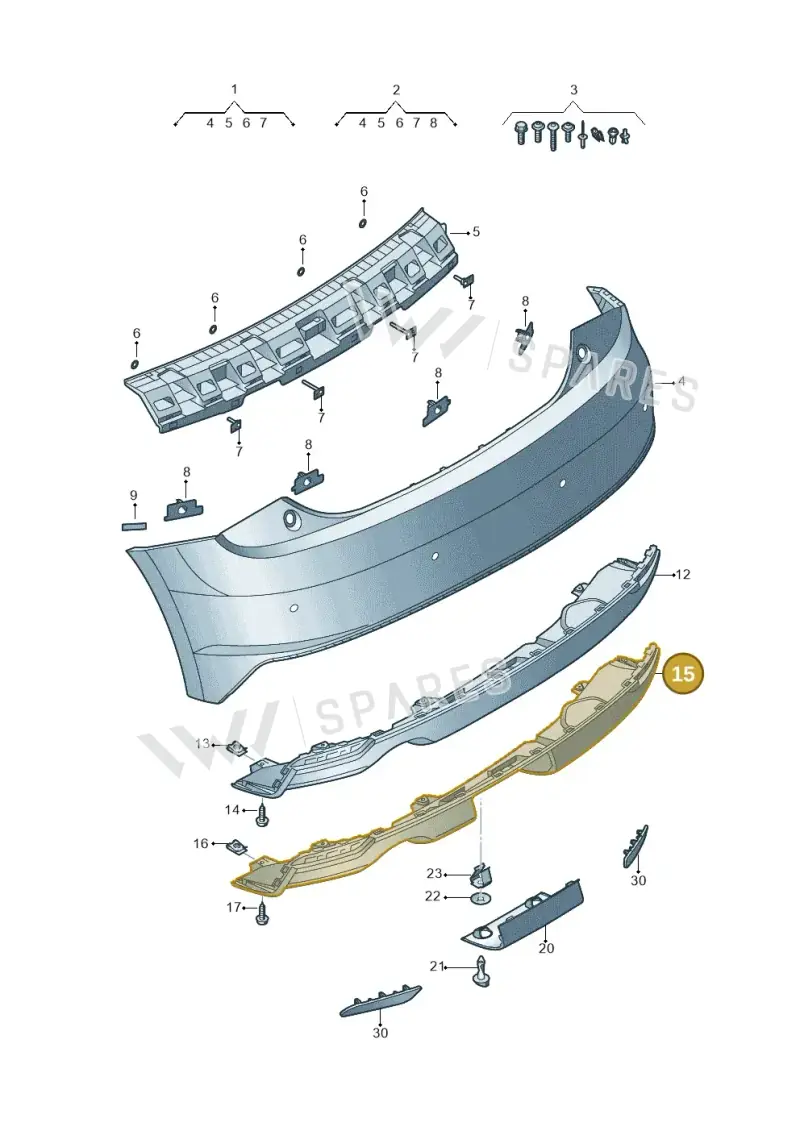 8XA807421E9B9 — Audi A1 Sportback (2014-2018) diagram 792807600, position 15