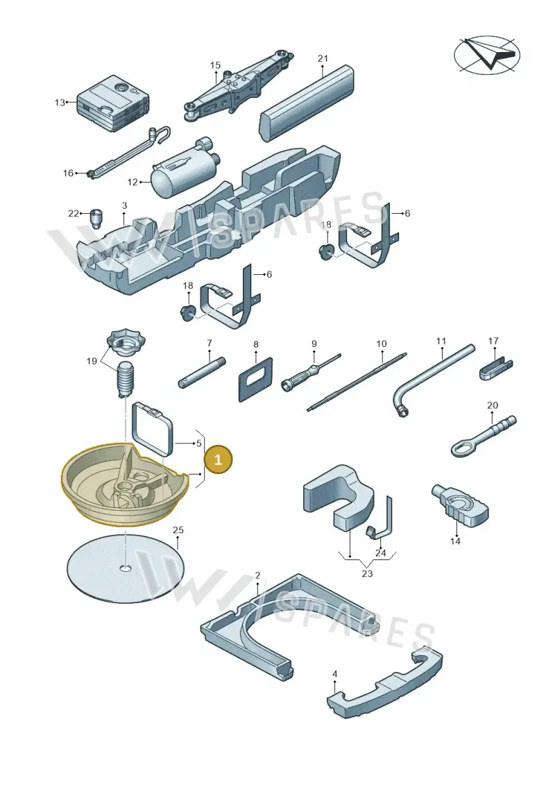8Y0012109B — Audi A3 Sportback (2019-2025) diagram 596011150, position 1